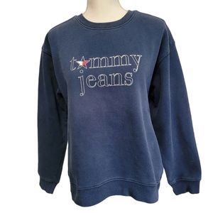 Vintage Y2K Tommy Hilfiger Tommy Jeans navy blue crew neck sweatshirt